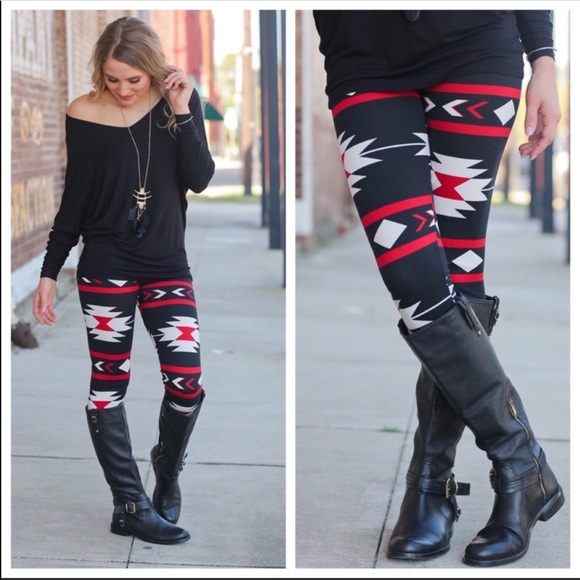 Tribal Inspired Print Leggings - Picture 5 of 7